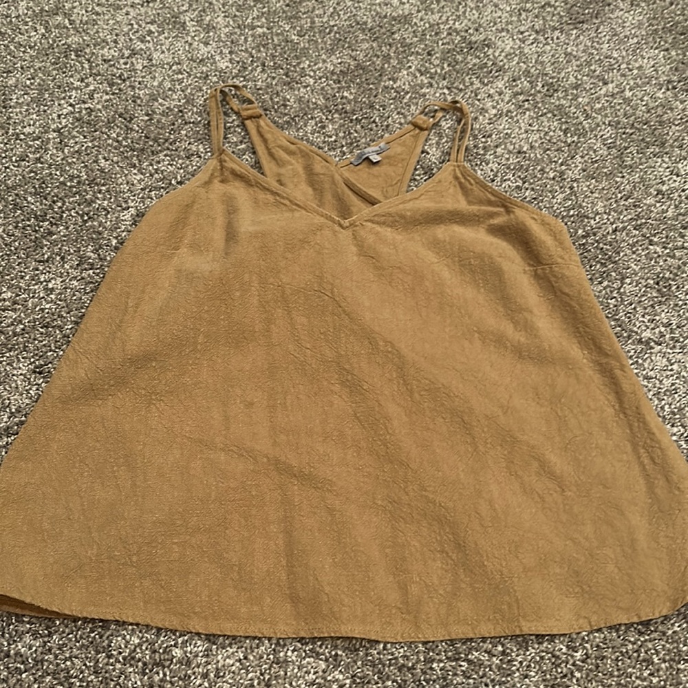 Wishlist apparel mustard yellow linen tank top blouse